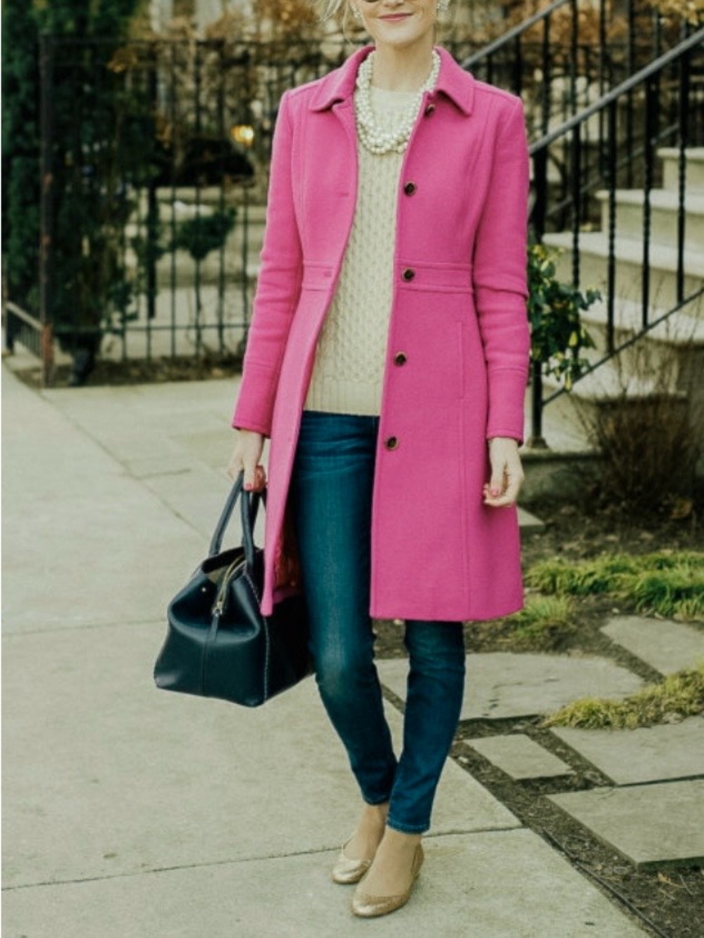 J. Crew Pink Wool-Blend  Coat - Picture 2 of 16